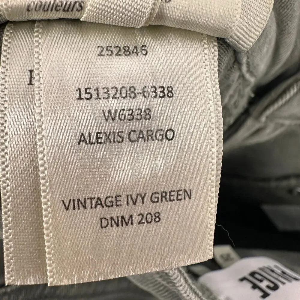 PAIGE DENIM NWT Alexis Cargo Barrel Leg Pant in Vintage Ivy Green // 25 - Picture 12 of 13